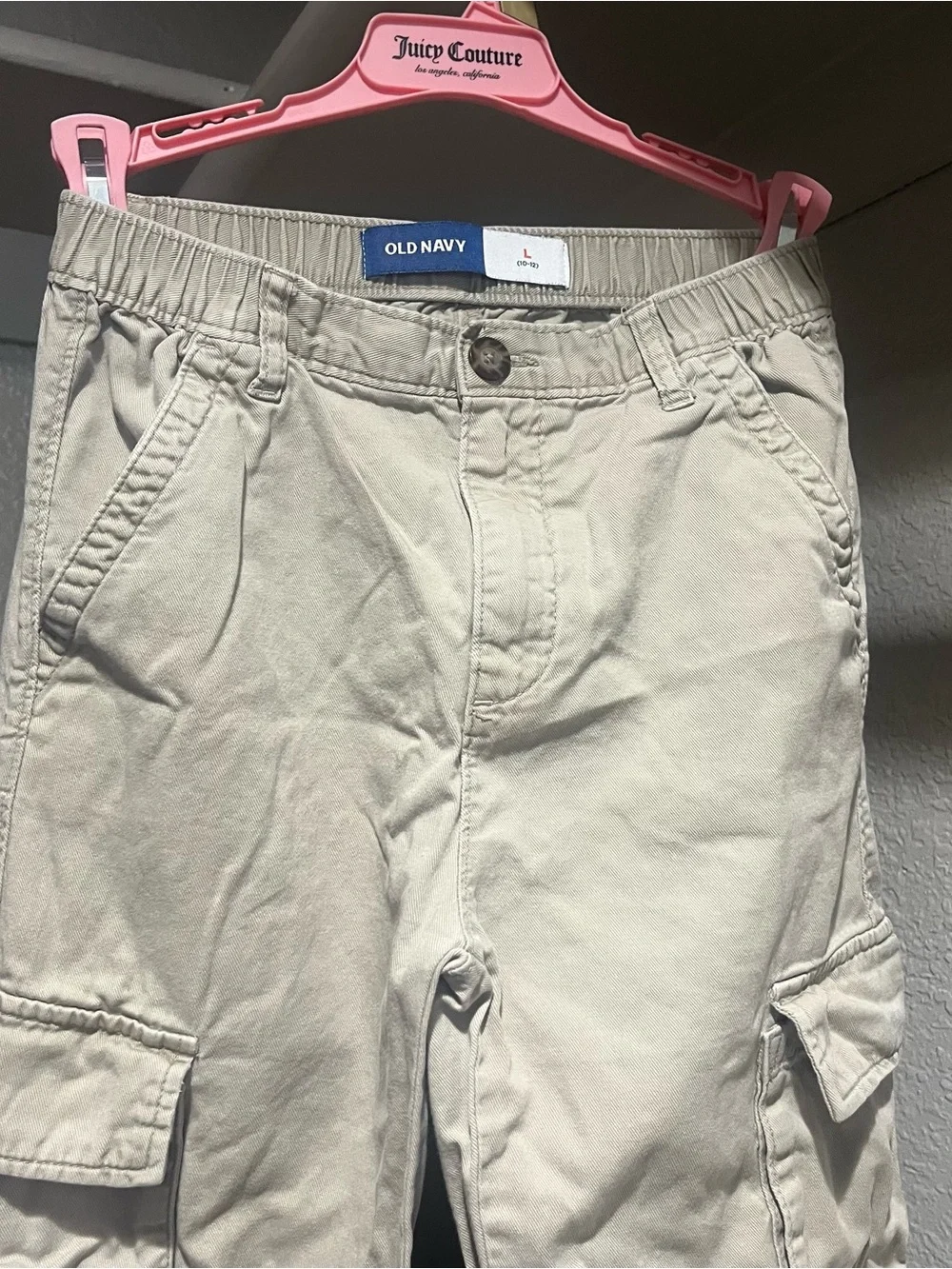 Old Navy Beige Cargo Pants with Multiple Pockets